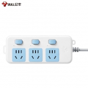 公牛GN-314 电源插线板 新国标三位分控 1.8米/3米