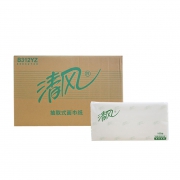 清风B312YZ 塑包抽纸 双层100抽 96包整箱