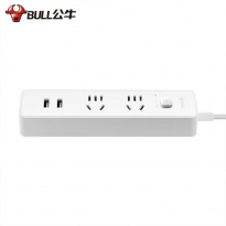 公牛GNV-UUD122电源插线板 新国标两位总控 带USB 1.5米