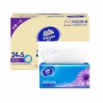 维达V2239-B 塑包抽纸 3层130抽 24包整箱