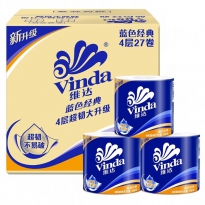 维达V4069-B 卷筒纸 4层140克 27卷整箱