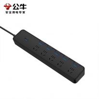 公牛GN-H3053电源插线板 抗电涌新国标五位分控 3米