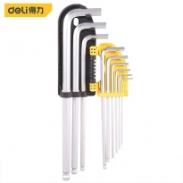 镜面球头内六角扳手 9件套 得力工具DL2174/DL2175